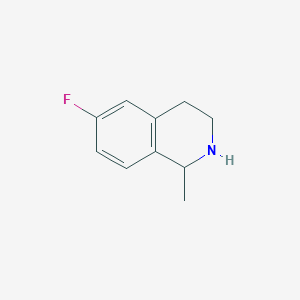molecular formula C10H12FN B1365019 6-Fluoro-1-methyl-1,2,3,4-tetrahydroisoquinoline CAS No. 269402-42-8