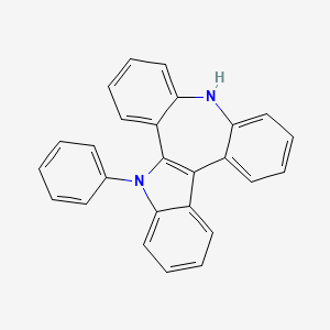 molecular formula C26H18N2 B13650201 Benz[b]indolo[2,3-d][1]benzazepine, 5,10-dihydro-5-phenyl- 