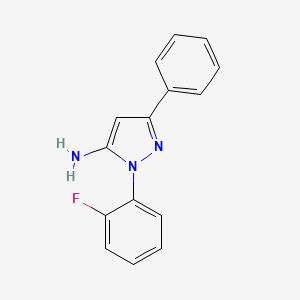molecular formula C15H12FN3 B1365025 1-(2-Fluorophenyl)-3-phenyl-1H-pyrazol-5-amine CAS No. 890764-08-6
