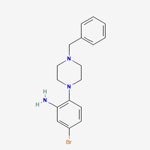molecular formula C17H20BrN3 B1365028 2-(4-Benzyl-1-piperazinyl)-5-bromophenylamine CAS No. 883908-27-8