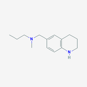 molecular formula C14H22N2 B13650308 n-Methyl-N-((1,2,3,4-tetrahydroquinolin-6-yl)methyl)propan-1-amine 