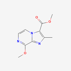 molecular formula C10H11N3O3 B13650449 Methyl 8-methoxy-2-methylimidazo[1,2-a]pyrazine-3-carboxylate 