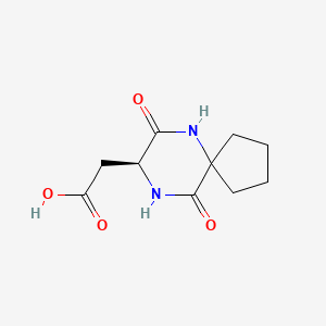 (S)-2-(7,10-dioxo-6,9-diazaspiro[4.5]decan-8-yl)acetic acid