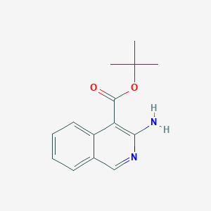 molecular formula C14H16N2O2 B13650509 Tert-butyl 3-aminoisoquinoline-4-carboxylate 