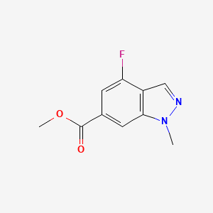 molecular formula C10H9FN2O2 B13650530 Methyl 4-fluoro-1-methyl-1H-indazole-6-carboxylate 
