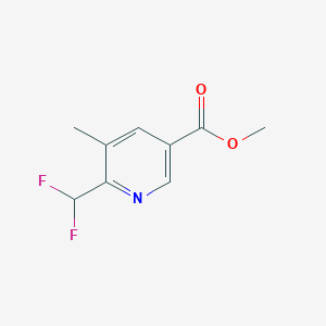 molecular formula C9H9F2NO2 B13650531 Methyl 6-(difluoromethyl)-5-methylnicotinate 