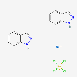 molecular formula C14H12Cl4N4NaRu B13650537 BOLD-100 