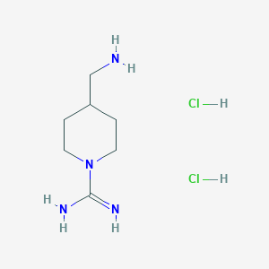 molecular formula C7H18Cl2N4 B136506 4-(aminomethyl)piperidine-1-carboximidamide Dihydrochloride CAS No. 155542-32-8