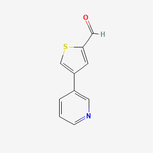 molecular formula C10H7NOS B1365063 4-(Pyridin-3-yl)thiophene-2-carbaldehyde 