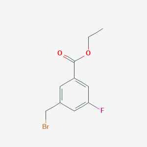 molecular formula C10H10BrFO2 B13650670 Ethyl 3-(bromomethyl)-5-fluorobenzoate 