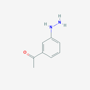 molecular formula C8H10N2O B13650755 1-(3-Hydrazinylphenyl)ethanone 