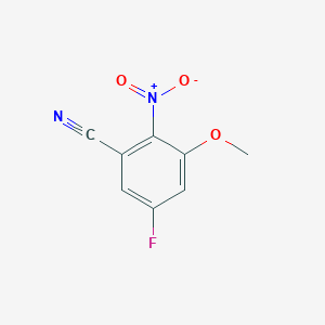 molecular formula C8H5FN2O3 B13650790 5-Fluoro-3-methoxy-2-nitrobenzonitrile 