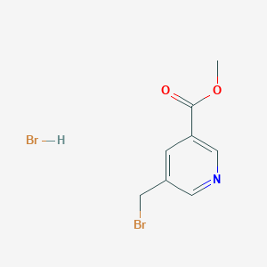molecular formula C8H9Br2NO2 B13650801 Methyl 5-(bromomethyl)nicotinate hydrobromide 