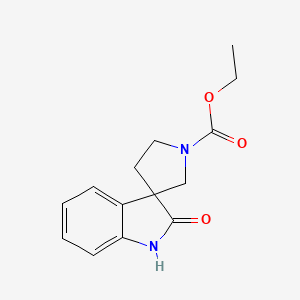 molecular formula C14H16N2O3 B13650827 Ethyl 2-oxospiro[indoline-3,3'-pyrrolidine]-1'-carboxylate 