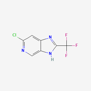 molecular formula C7H3ClF3N3 B13650838 6-Chloro-2-(trifluoromethyl)-1H-imidazo[4,5-c]pyridine 