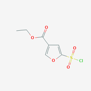 molecular formula C7H7ClO5S B1365086 Ethyl 5-(chlorosulfonyl)-3-furoate CAS No. 256373-91-8