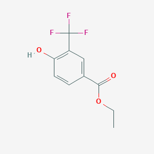 molecular formula C10H9F3O3 B13650872 Ethyl 4-hydroxy-3-(trifluoromethyl)benzoate 
