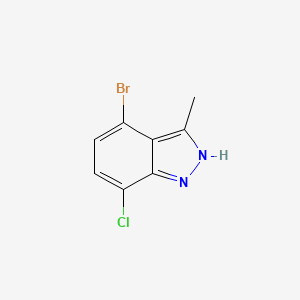 molecular formula C8H6BrClN2 B13650916 4-Bromo-7-chloro-3-methyl-1H-indazole 