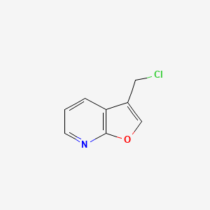 molecular formula C8H6ClNO B13650921 3-(Chloromethyl)furo[2,3-b]pyridine 