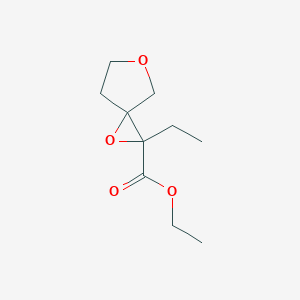 molecular formula C10H16O4 B13650928 Ethyl 2-ethyl-1,5-dioxaspiro[2.4]heptane-2-carboxylate 
