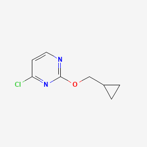 molecular formula C8H9ClN2O B13651150 4-Chloro-2-(cyclopropylmethoxy)pyrimidine 