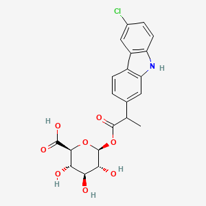 (2S,3S,4S,5R,6S)-6-((2-(6-Chloro-9H-carbazol-2-yl)propanoyl)oxy)-3,4,5-trihydroxytetrahydro-2H-pyran-2-carboxylic acid