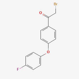 molecular formula C14H10BrFO2 B1365152 2-Bromo-1-[4-(4-fluorophenoxy)phenyl]ethanone 