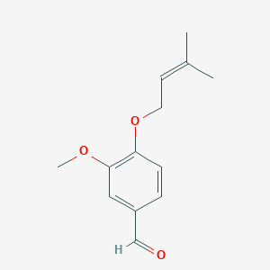 molecular formula C13H16O3 B1365154 3-甲氧基-4-((3-甲基丁-2-烯-1-基)氧基)苯甲醛 CAS No. 39953-41-8