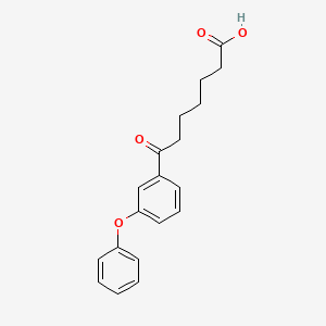 molecular formula C19H20O4 B1365155 7-oxo-7-(3-phenoxyphenyl)heptanoic Acid CAS No. 871127-76-3