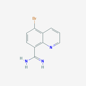 molecular formula C10H8BrN3 B13651587 5-Bromoquinoline-8-carboximidamide 