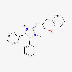 molecular formula C26H29N3O B1365159 (4S,5S)-1,3-Dimethyl-4,5-diphenyl-2-[(R)-1-benzyl-2-hydroxyethylimino]imidazolidine CAS No. 210468-90-9