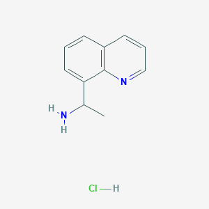 molecular formula C11H13ClN2 B13651633 1-(Quinolin-8-yl)ethanamine hydrochloride 