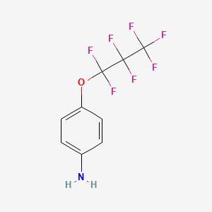 molecular formula C9H6F7NO B13651655 4-(Heptafluoropropoxy)aniline CAS No. 1146290-51-8