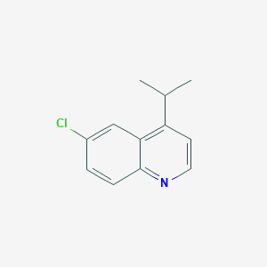 molecular formula C12H12ClN B13651670 6-Chloro-4-isopropylquinoline 