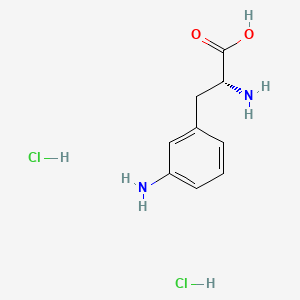 molecular formula C9H14Cl2N2O2 B13651672 (R)-2-Amino-3-(3-aminophenyl)propanoic acid dihydrochloride 