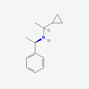 molecular formula C13H19N B1365175 (1-cyclopropylethyl)[(1R)-1-phenylethyl]amine 