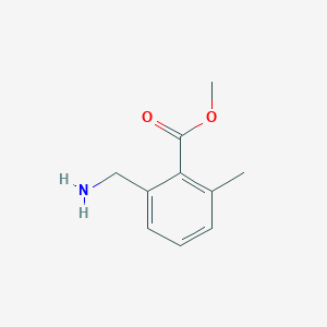 molecular formula C10H13NO2 B13651786 Methyl 2-(aminomethyl)-6-methylbenzoate 