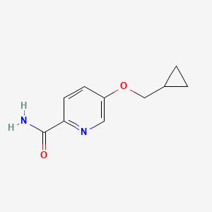 molecular formula C10H12N2O2 B13651915 5-(Cyclopropylmethoxy)picolinamide 