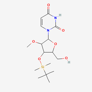 molecular formula C16H28N2O6Si B13651928 1-[4-[Tert-butyl(dimethyl)silyl]oxy-5-(hydroxymethyl)-3-methoxyoxolan-2-yl]pyrimidine-2,4-dione 