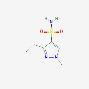 molecular formula C6H11N3O2S B13652021 3-Ethyl-1-methyl-1h-pyrazole-4-sulfonamide 