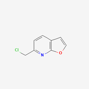 molecular formula C8H6ClNO B13652025 6-(Chloromethyl)furo[2,3-b]pyridine 
