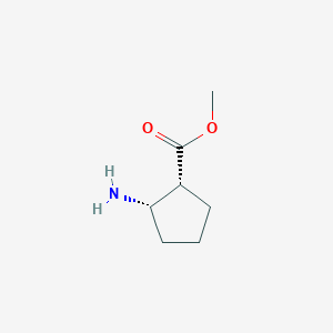 molecular formula C7H13NO2 B136521 (1R,2S)-Methyl 2-aminocyclopentanecarboxylate CAS No. 154460-33-0