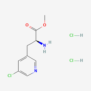 molecular formula C9H13Cl3N2O2 B13652111 Methyl (S)-2-amino-3-(5-chloropyridin-3-YL)propanoate dihydrochloride 