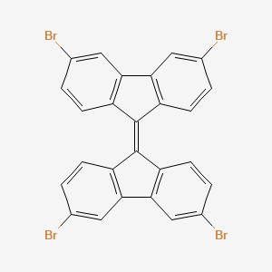 molecular formula C26H12Br4 B13652119 3,3',6,6'-Tetrabromo-9,9'-bifluorenylidene 