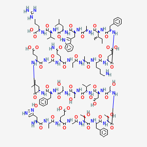 molecular formula C141H210N36O44 B13652122 His-Ala-Glu-Gly-Thr-Phe-Thr-Ser-Asp-Val-Ser-Ser-Tyr-Leu-Glu-Gly-Gln-Ala-Ala-Lys-Glu-Phe-Ile-Ala-Trp-Leu-Val-Arg 