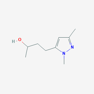 molecular formula C9H16N2O B13652140 4-(1,3-dimethyl-1H-pyrazol-5-yl)butan-2-ol 