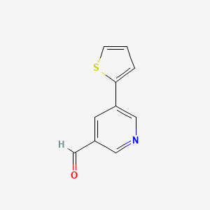molecular formula C10H7NOS B1365225 5-(Thiophen-2-yl)nicotinaldehyde CAS No. 342601-29-0