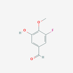 molecular formula C8H7FO3 B13652332 3-Fluoro-5-hydroxy-4-methoxybenzaldehyde 