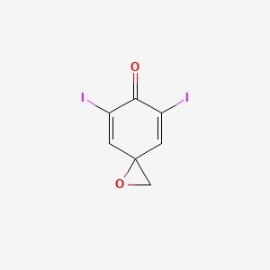 molecular formula C7H4I2O2 B1365238 5,7-Diiodo-1-oxaspiro[2.5]octa-4,7-dien-6-one 