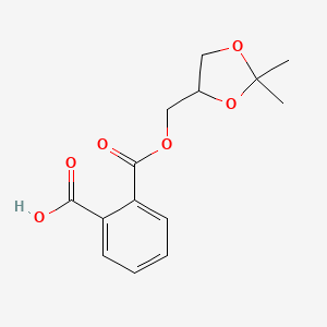 molecular formula C14H16O6 B1365245 2-(((2,2-Dimethyl-1,3-dioxolan-4-yl)methoxy)carbonyl)benzoic acid CAS No. 40630-71-5
